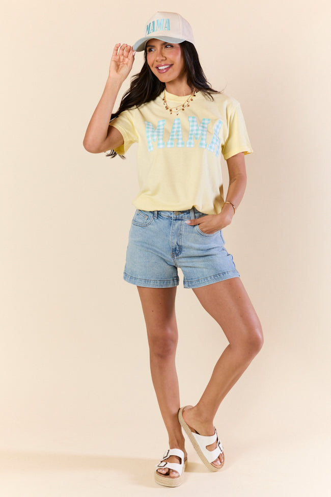 Mama Gingham Yellow Graphic Tee SALE-Sunny Prom