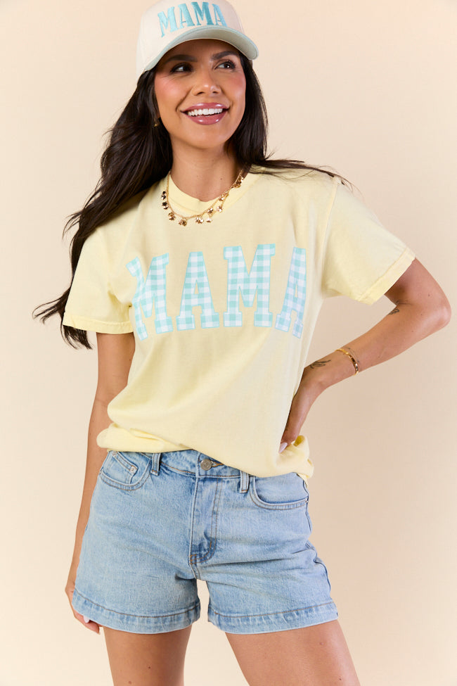 Mama Gingham Yellow Graphic Tee SALE-Sunny Prom