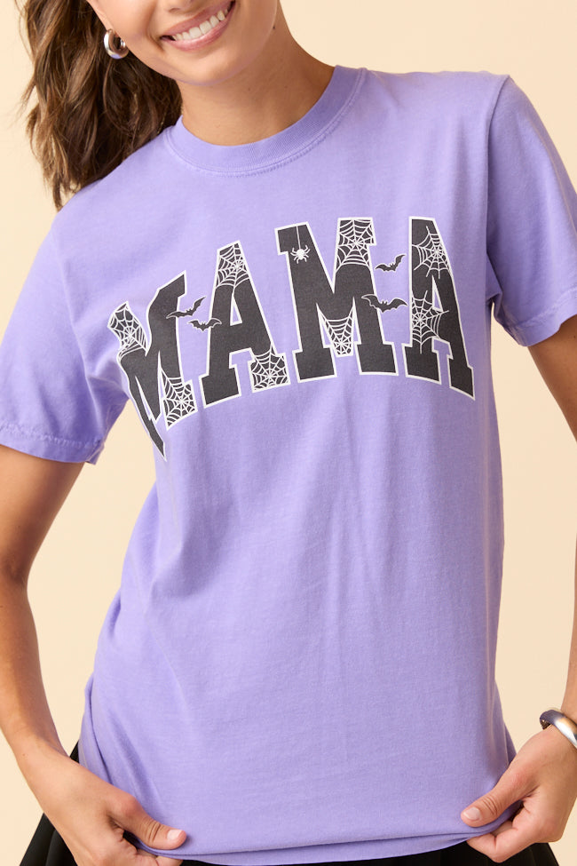 Mama Block Halloween Printed Violet Graphic Tee SALE-Sunny Prom