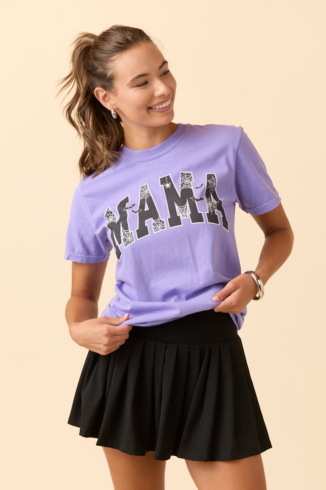 Mama Block Halloween Printed Violet Graphic Tee SALE-Sunny Prom