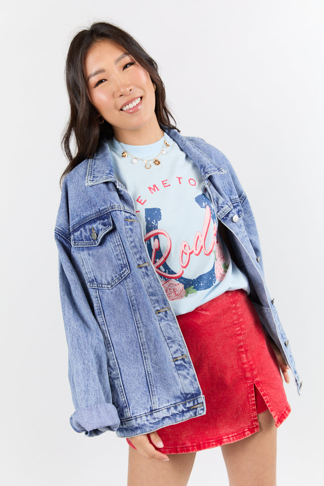 Take Me To The Rodeo Light Blue Graphic Tee SALE-Sunny Prom