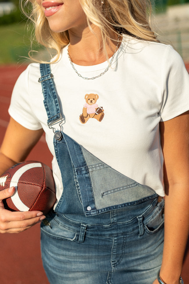 Brenda Pink Jersey Bear Tee-Sunny Prom