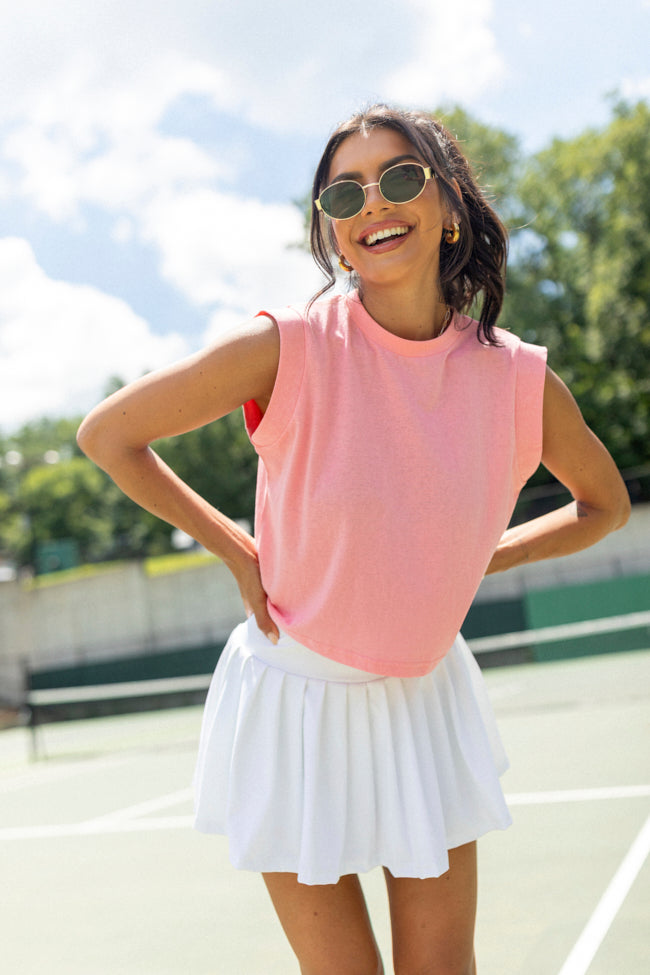 Lilly Pink Sleeveless Knit Top-Sunny Prom