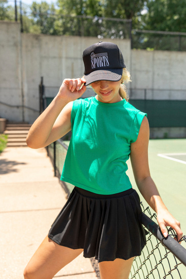 Lilly Green Sleeveless Knit Top-Sunny Prom