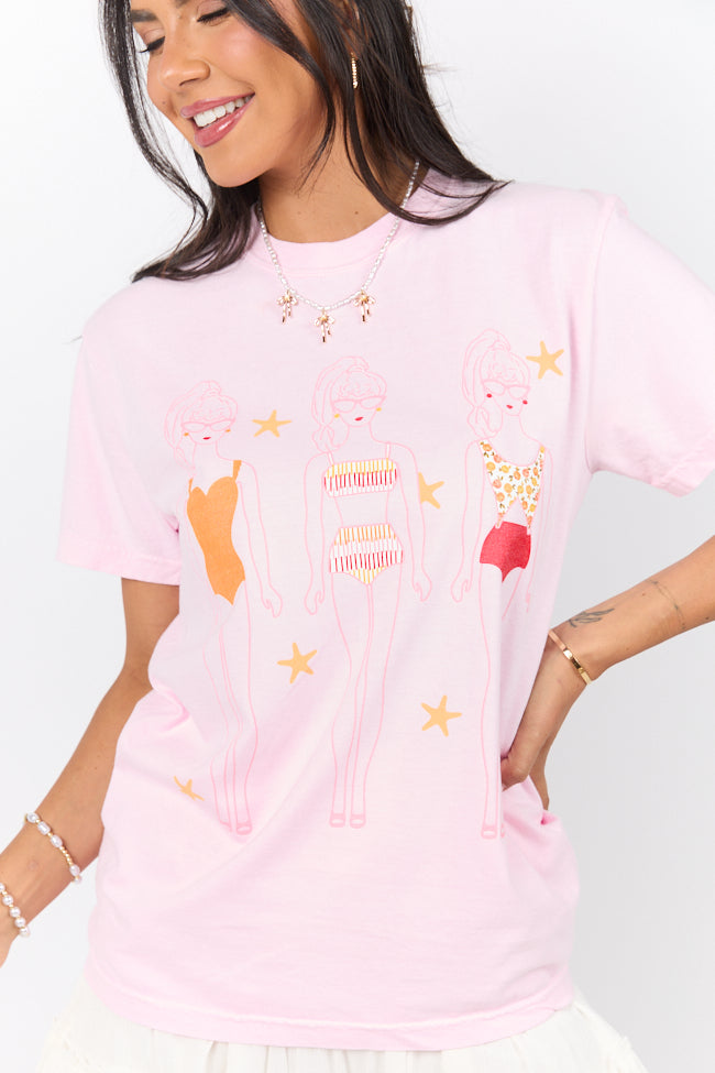 Swim Dolls Pink Graphic Tee SALE-Sunny Prom