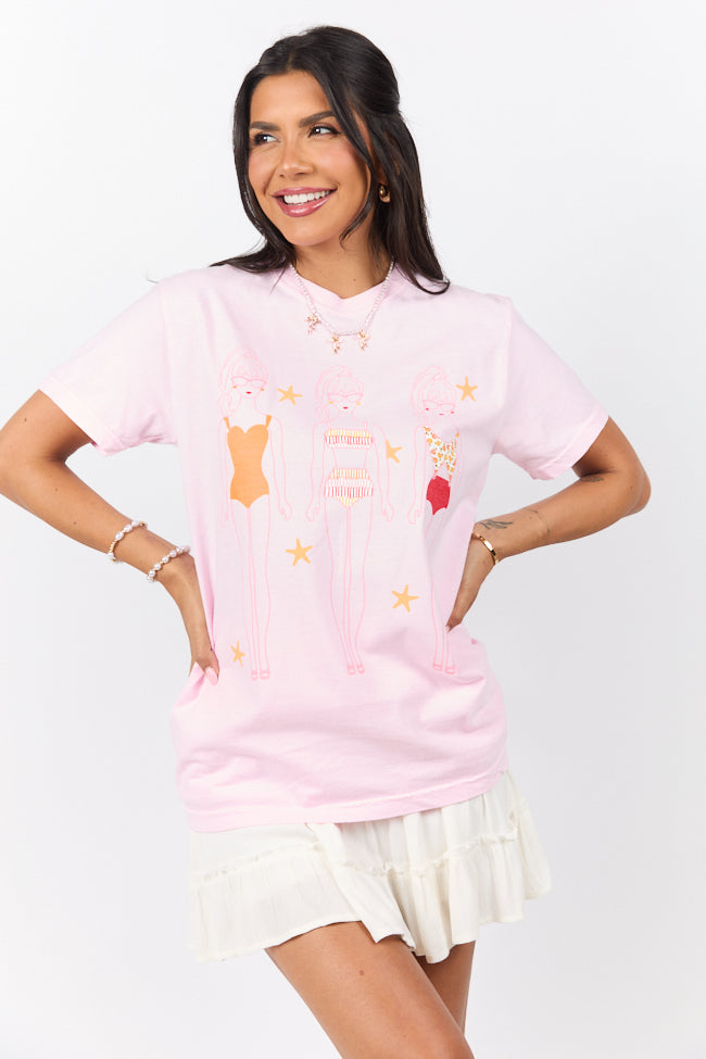 Swim Dolls Pink Graphic Tee SALE-Sunny Prom