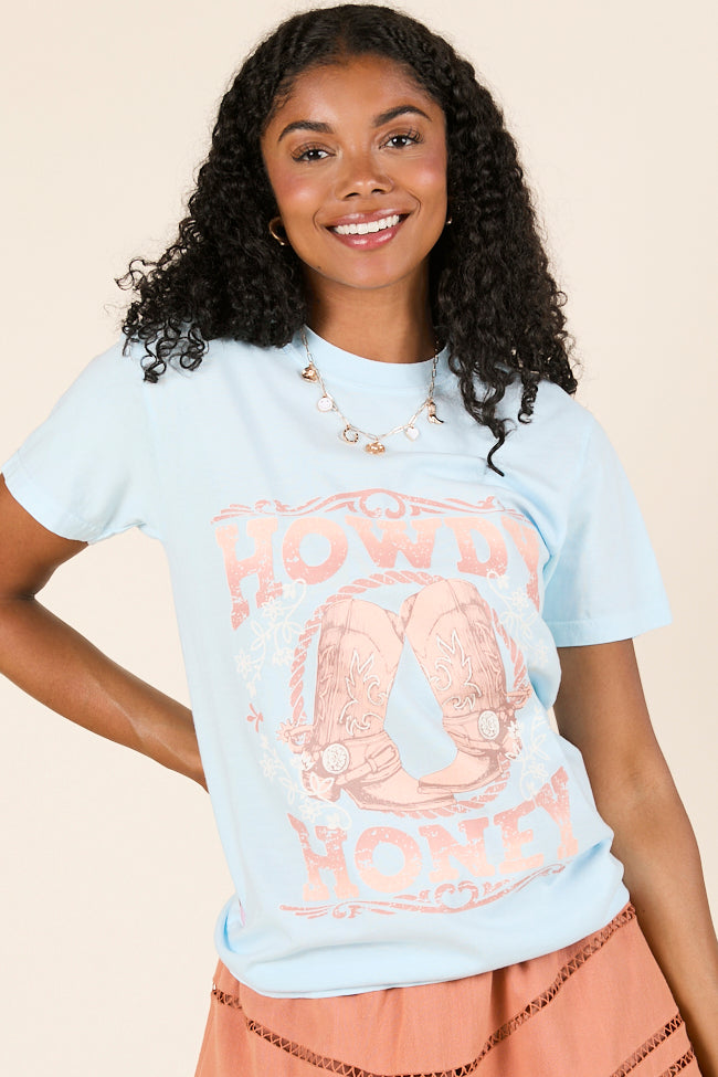 Howdy Honey Chambray Graphic Tee SALE-Sunny Prom