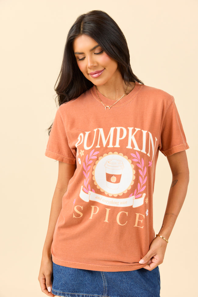 Pumpkin Spice And Everything Nice Rust Graphic Tee SALE-Sunny Prom