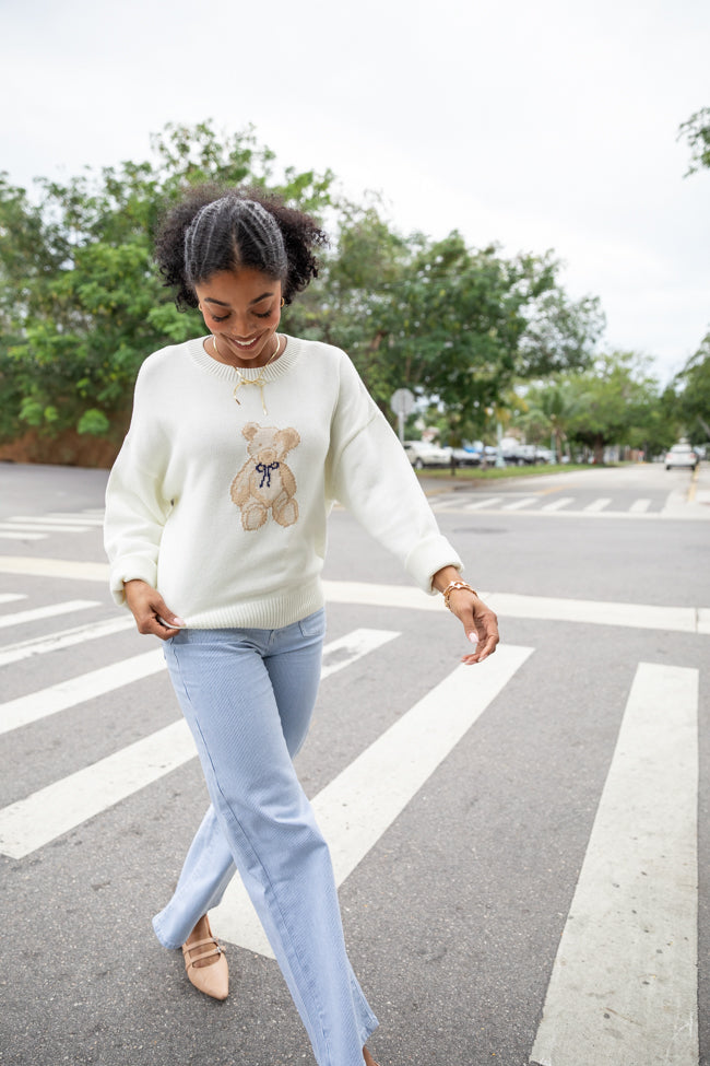 Too Much To Bear Ivory Sweater FINAL SALE-Sunny Prom