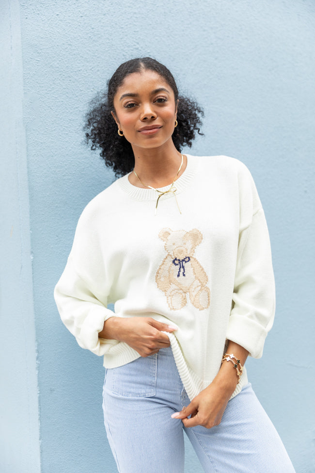 Too Much To Bear Ivory Sweater FINAL SALE-Sunny Prom