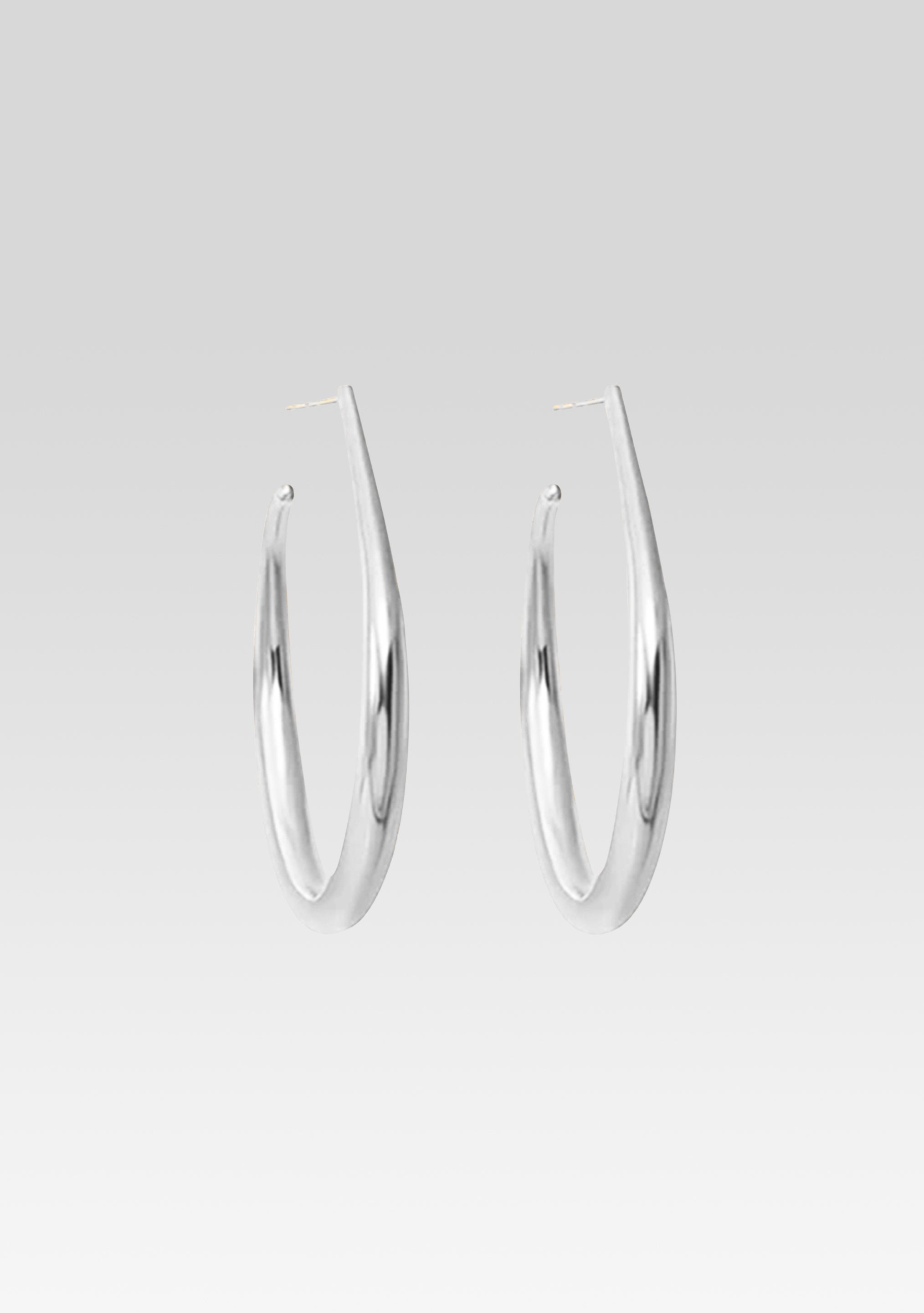 Large Moon Hoop Earrings-Sunny Prom