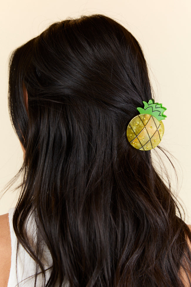 Yellow Pineapple Claw Clip FINAL SALE-Sunny Prom