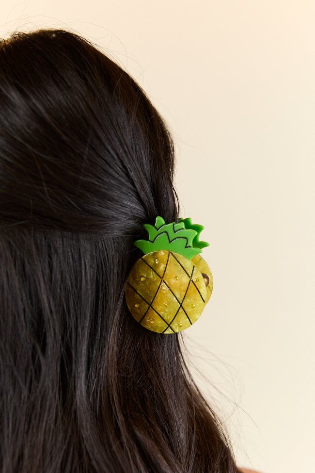 Yellow Pineapple Claw Clip FINAL SALE-Sunny Prom