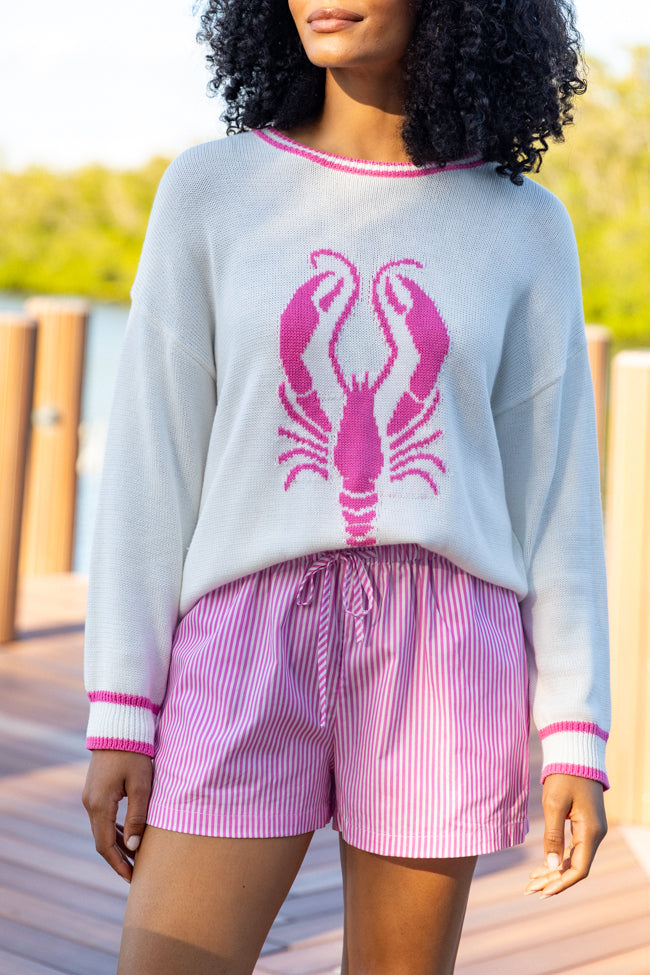 Never Leave Pink Striped Drawstring Shorts FINAL SALE-Sunny Prom