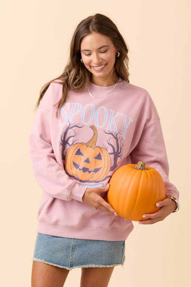 Spooky Social Club Mauve Graphic Sweatshirt SALE-Sunny Prom