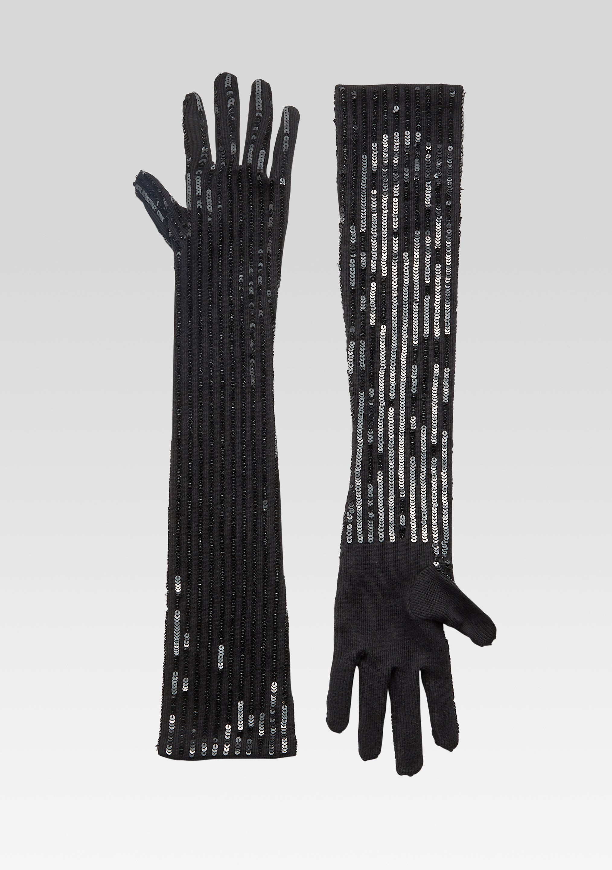 Plaza Sequin Knit Gloves-Sunny Prom