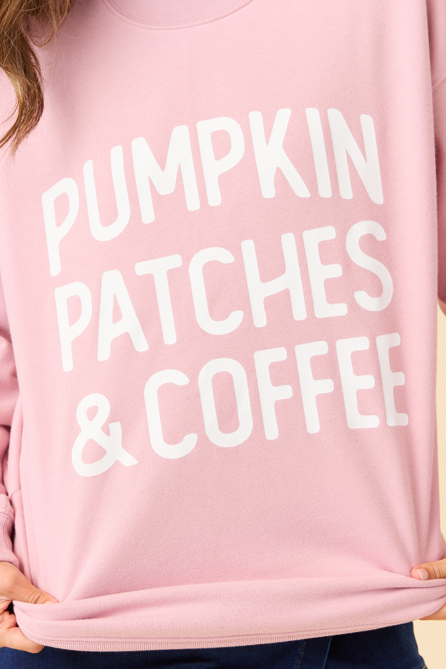 Pumpkin Patches & Coffee Mauve Graphic Sweatshirt SALE-Sunny Prom