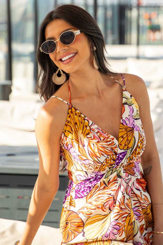 Lush Tropics Tropical Print Jumpsuit FINAL SALE-Sunny Prom