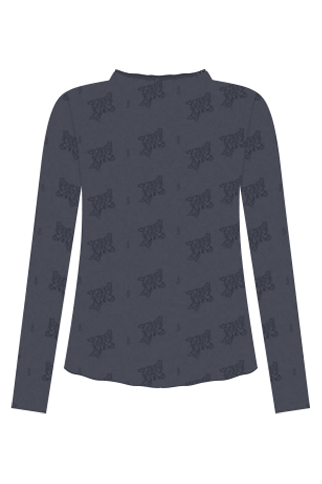 Speak Your Truth Black Mock Neck Lace Layering Blouse-Sunny Prom