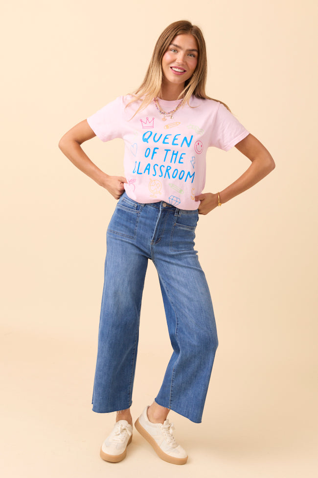 Queen Of The Classroom Light Pink Graphic Tee SALE-Sunny Prom