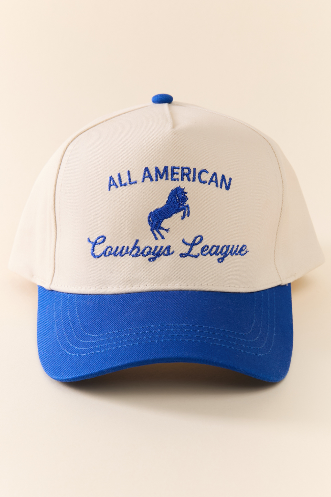 All American Cowboy League Blue Trucker Hat-Sunny Prom