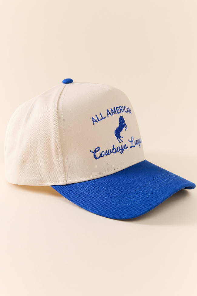 All American Cowboy League Blue Trucker Hat-Sunny Prom