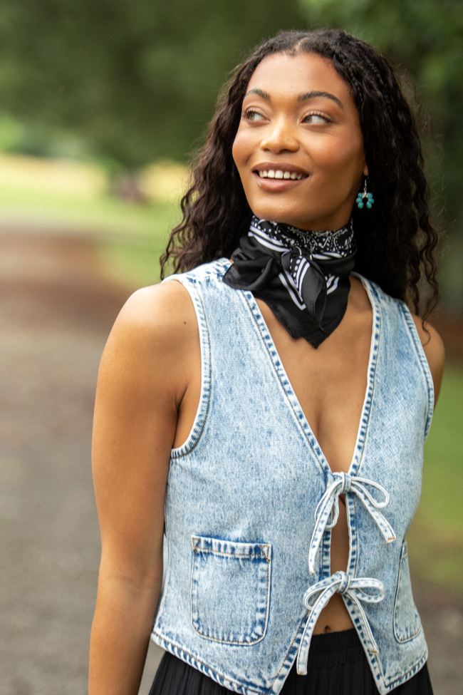 Rhea Black Bandana-Sunny Prom