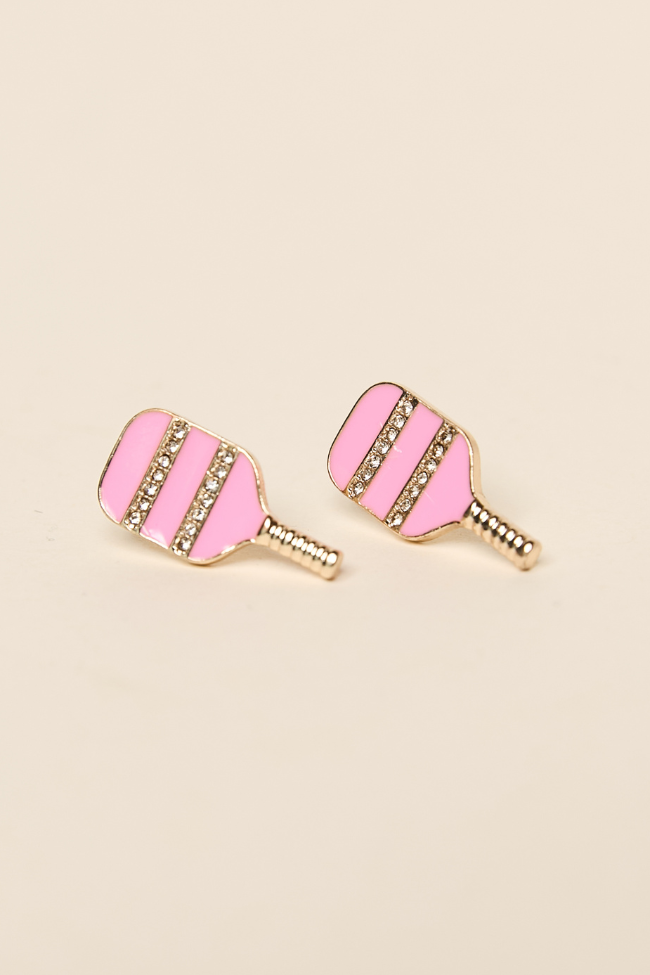 Paula Pink Pickleball Earrings-Sunny Prom