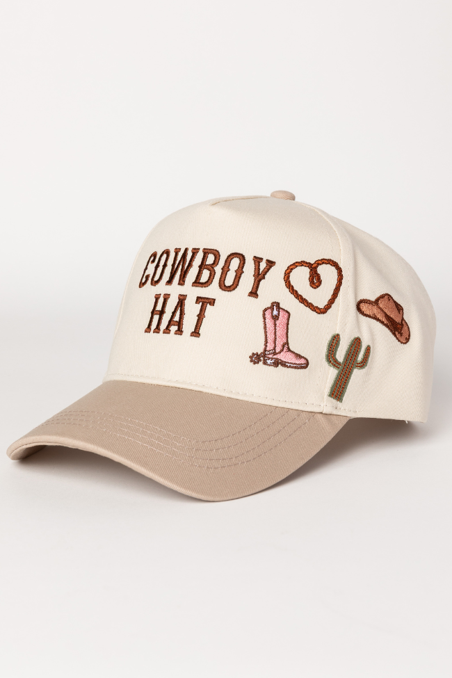 Cowboy Hat Beige Baseball Cap-Sunny Prom