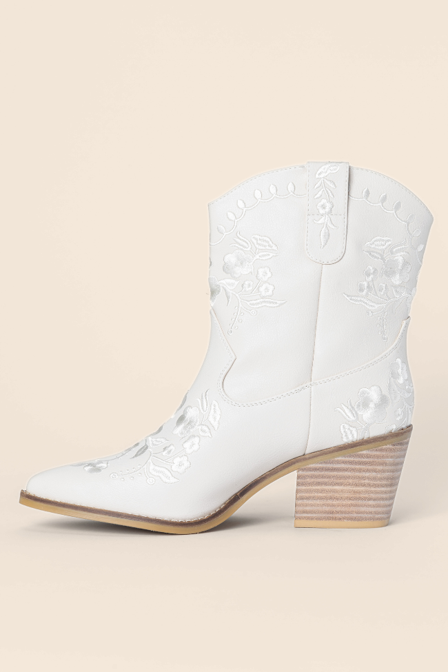 Calico Ivory Floral Booties SALE-Sunny Prom