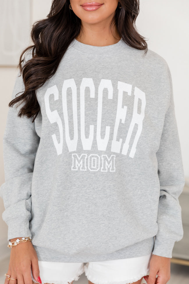 Soccer Mom Block Light Grey Graphic Sweatshirt SALE-Sunny Prom