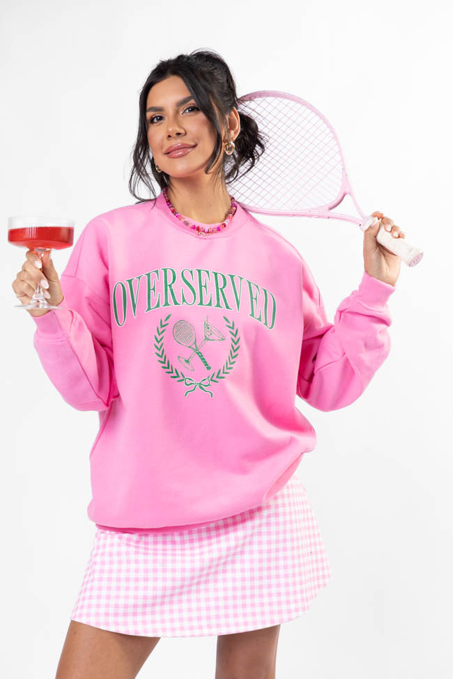 Overserved Pink Graphic Sweatshirt SALE-Sunny Prom