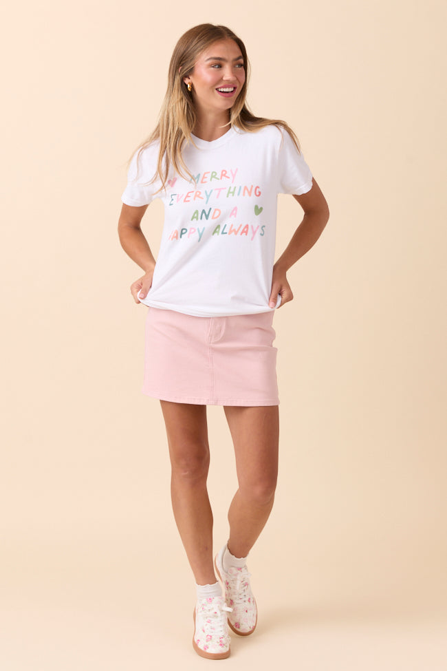 Merry Everything White Graphic Tee SALE-Sunny Prom