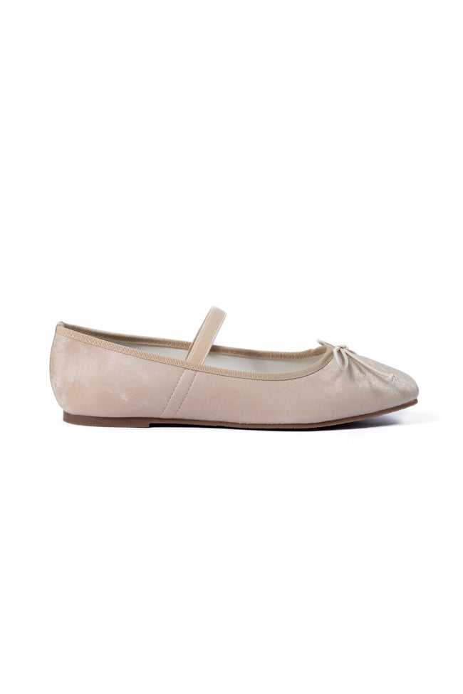 Brayden Beige Ballet Flats SALE-Sunny Prom