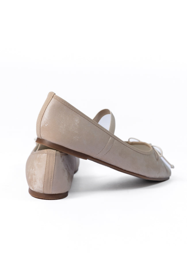 Brayden Beige Ballet Flats SALE-Sunny Prom