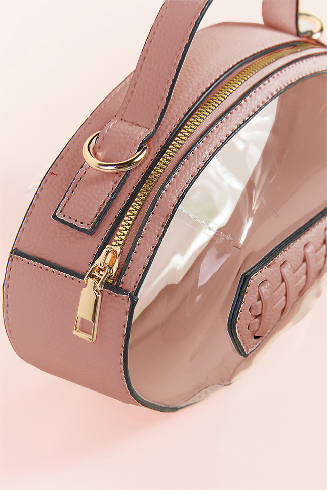 Kelce Pink Football Clear Bag-Sunny Prom