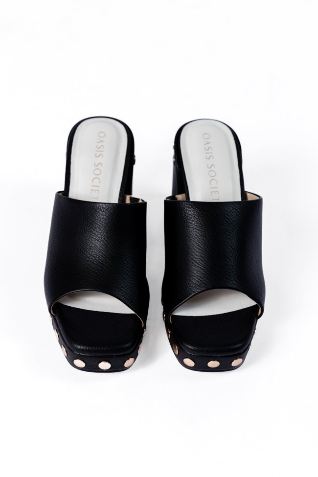 Hunter Black Studded Heels FINAL SALE-Sunny Prom