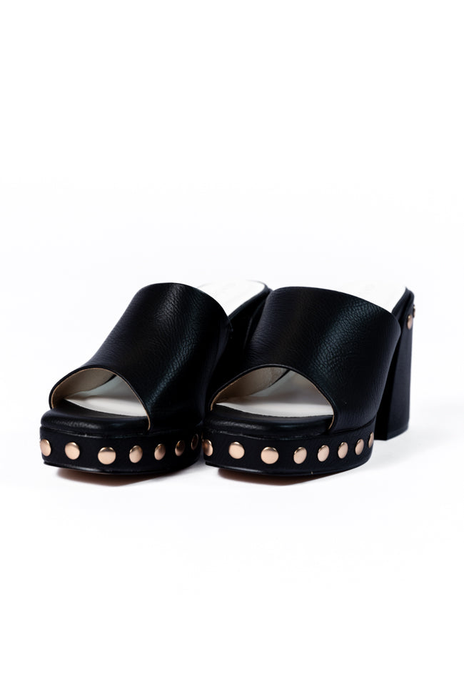 Hunter Black Studded Heels FINAL SALE-Sunny Prom