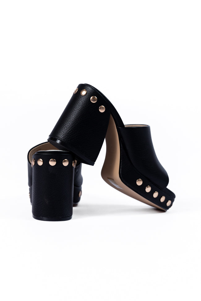 Hunter Black Studded Heels FINAL SALE-Sunny Prom