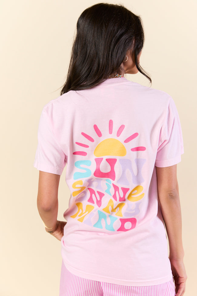 Sunshine On My Mind Light Pink Graphic Tee SALE-Sunny Prom
