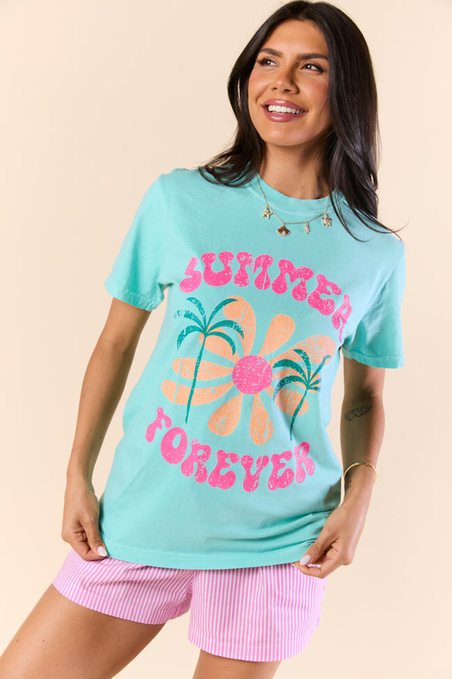 Summer Forever Mint Graphic Tee SALE-Sunny Prom