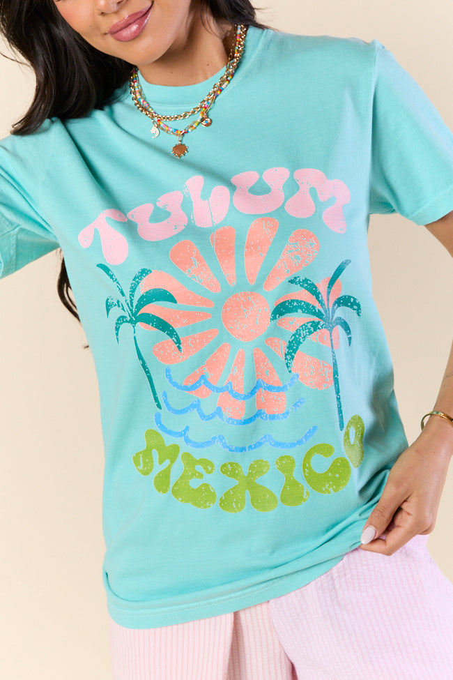 Tulum Mexico Mint Graphic Tee SALE-Sunny Prom