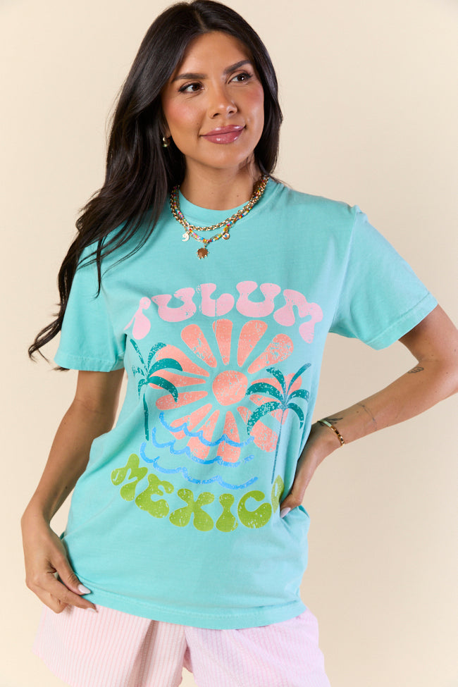 Tulum Mexico Mint Graphic Tee SALE-Sunny Prom