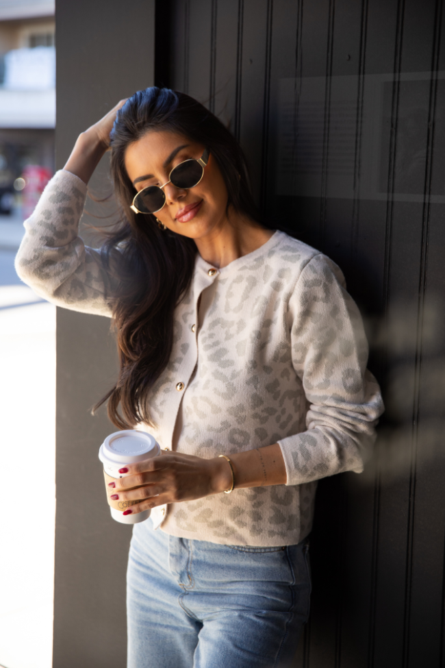 Dream Big Taupe Leopard Cardigan FINAL SALE-Sunny Prom