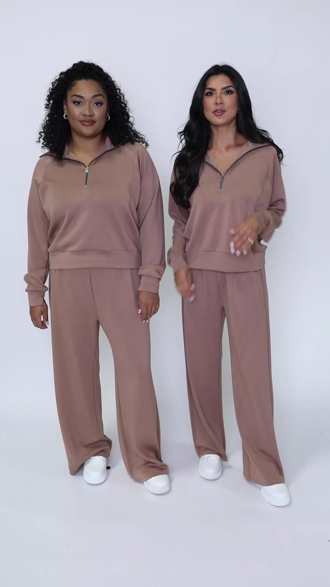 Let's Just Stay Mocha Quarter Zip Knit Pullover FINAL SALE-Sunny Prom