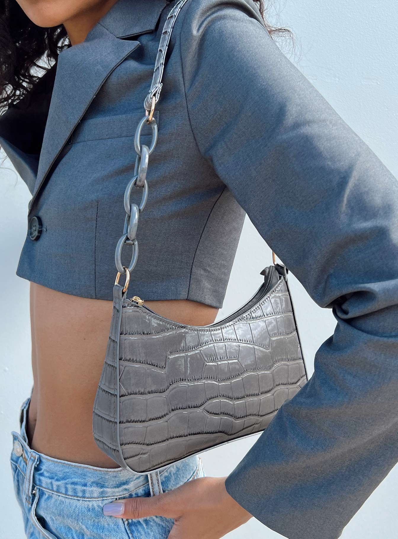 Emile Shoulder Bag Grey-Oh Mollys