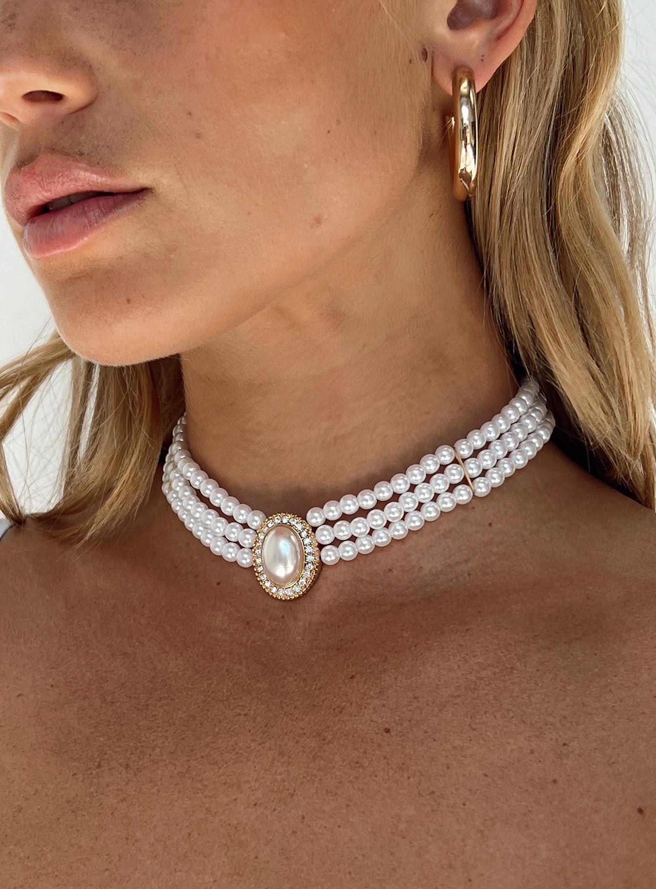 Shimma Necklace Pearl-Oh Mollys