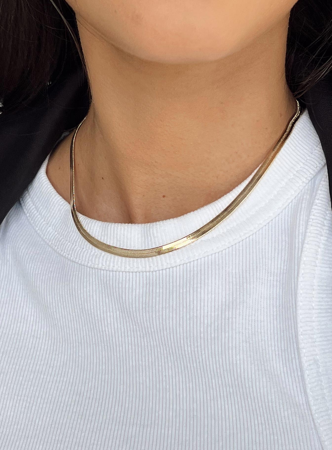 Snake Chain Necklace Gold-Oh Mollys