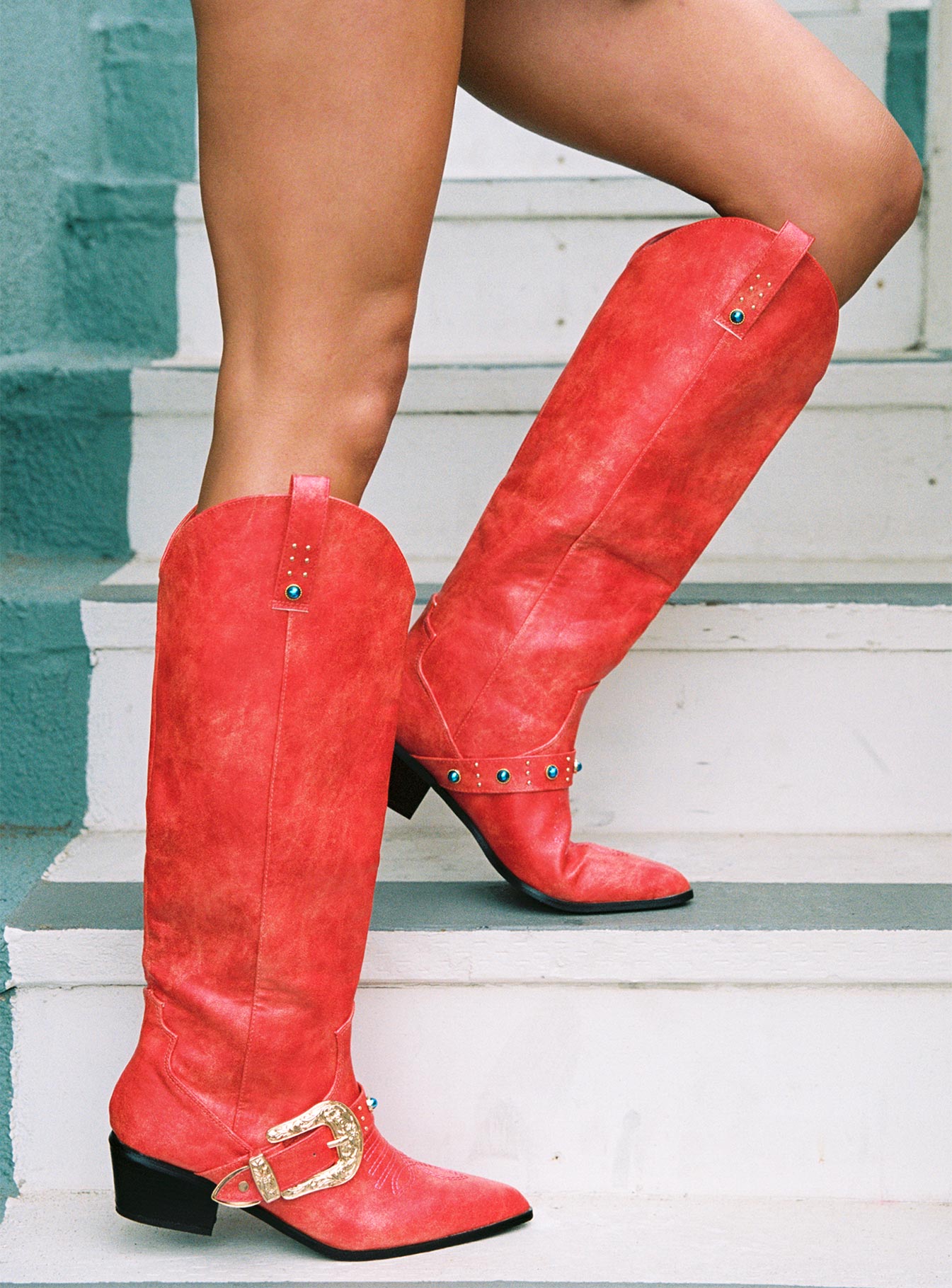 Rhode Cowboy Boots Red-Oh Mollys