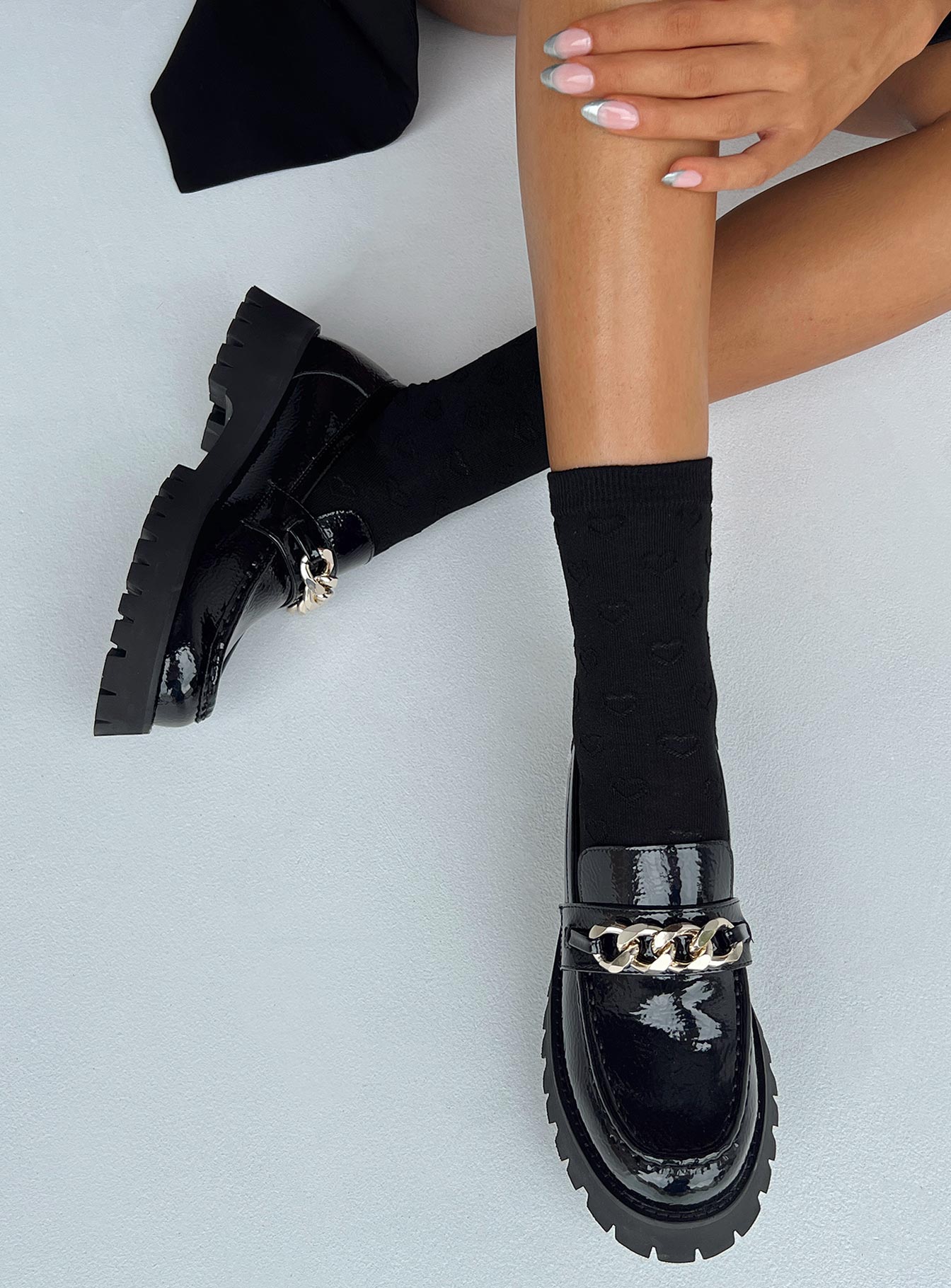 Lucille Loafer Patent Black-Oh Mollys